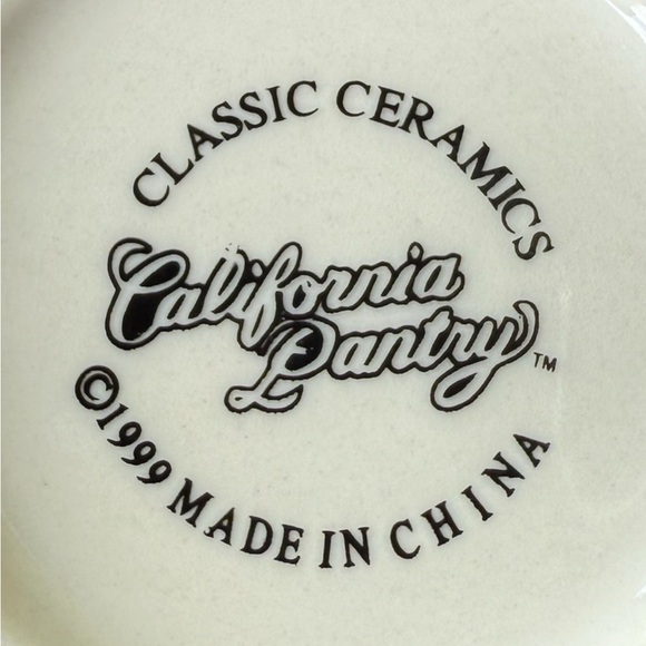 Vintage 1999 California Pantry Ceramic Coffee Mug Set Leaves & Berries - Picture 7 of 7